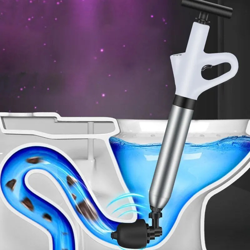 Plunger Toilet - Déboucheur de toilettes pneumatique en acier