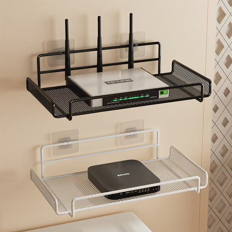 Home Bathroom Organizer - Étagère murale pour routeur, sans perçage,